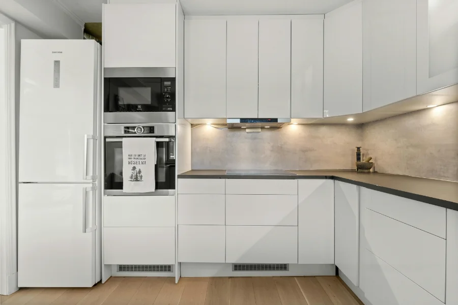 white cabinets