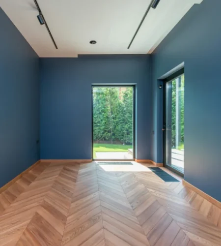 blue paint work